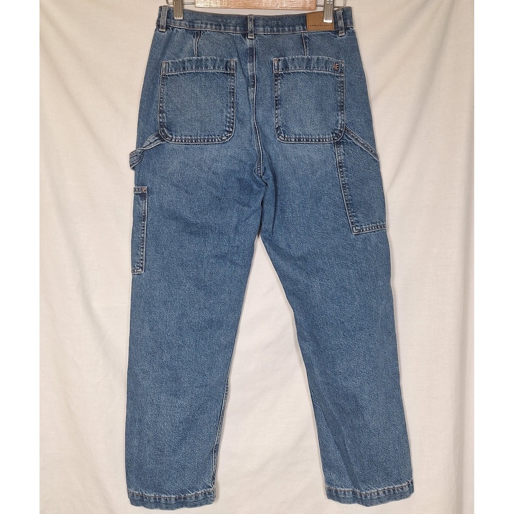 American Eagle 6 Short Carpenter Jean 90s Boyfriend Knee Work Pockets Denim Mom